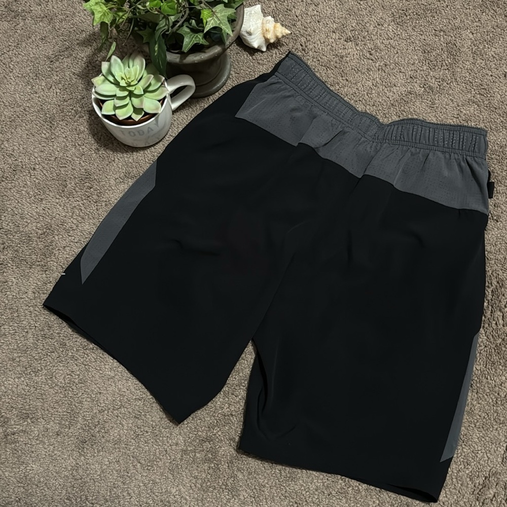 Men’s Sz S Nike Swim Trunks-Black with Gray Accents-Liner-Pockets-Drawstring - Picture 3 of 12